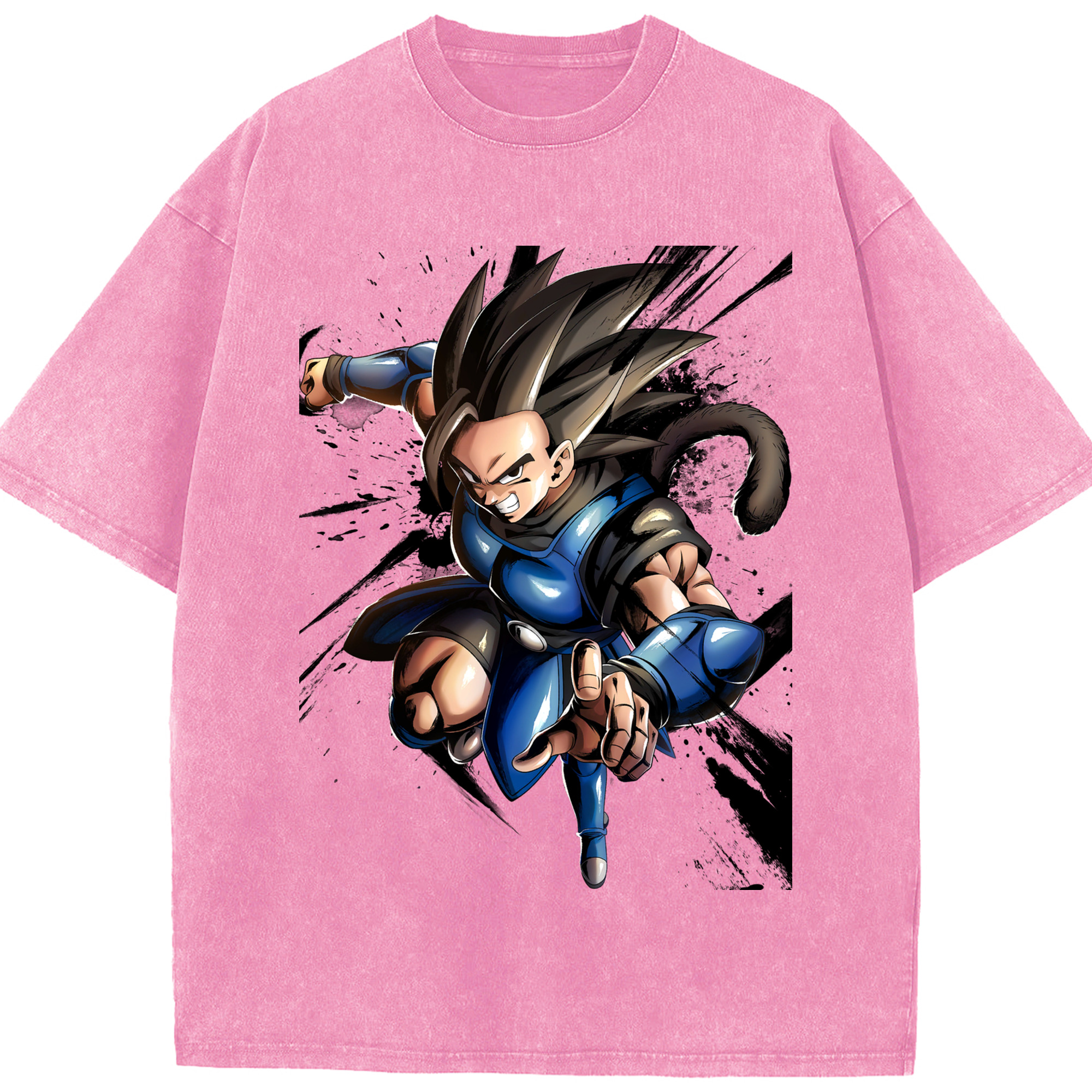 （画像用） ドラゴンボール ベジータ四世（Bejīta Yonsei）DRAGON BALL Vegeta IV 綿100% ヴィンテージ風 半袖Tシャツ（フロントプリント）